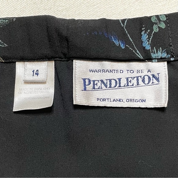 Pendleton dark floral maxi skirt sz 14 - Picture 8 of 12